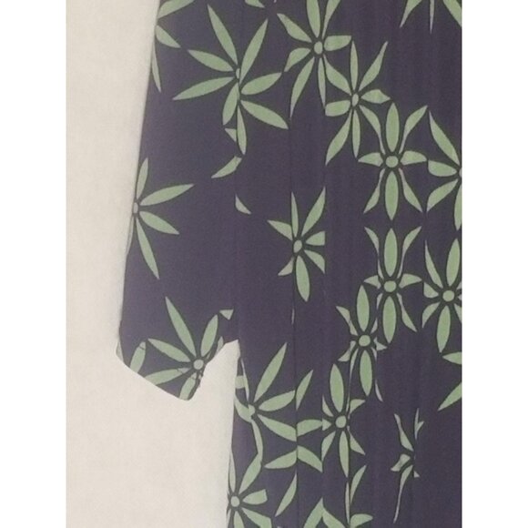 LuLaRoe Irma tunic floral green & purple polyester blend size s height 28" ARMPI - Picture 11 of 12